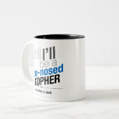 Gezegden van Jack - Nou, ik zal een blauw-nosse go Tweekleurige Koffiemok (Voorkant links)