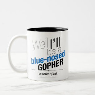 Gezegden van Jack - Nou, ik zal een blauw-nosse go Tweekleurige Koffiemok