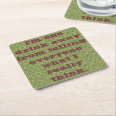 Gezegden Vierkante Kartonnen Onderzetter (Schuin)