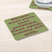 Gezegden Vierkante Kartonnen Onderzetter (Schuin)