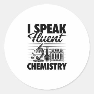 Gezegden voor chemieonderwijzers   Schroefgeschenk Ronde Sticker