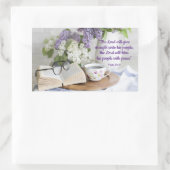 Gezegeld met Peace Rechthoekige Sticker (Tas)