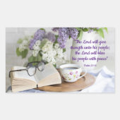 Gezegeld met Peace Rechthoekige Sticker (Voorkant)