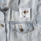 Gezegelde bevestiging vierkante button 5,1 cm (In situ)