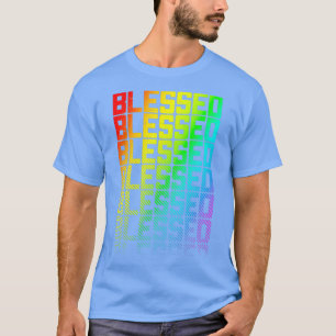 Gezegelde LGBTQ Rainbow Gay Pride Text Fade Graphi T-shirt