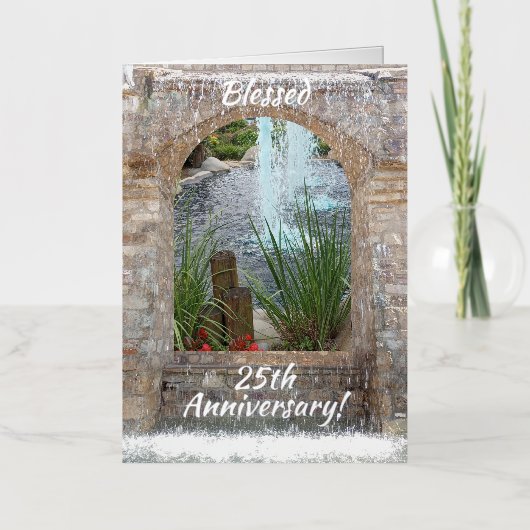 Gezegend 25ste Jubileum, Folie Wenskaart (Voorkant)