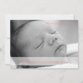 Gezegend | Aankondiging babymeisje (Achterkant)