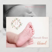 Gezegend | Aankondiging babymeisje (Voorkant / Achterkant)