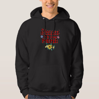 Gezegend als Moma Sunflower Moma Moeders d Hoodie