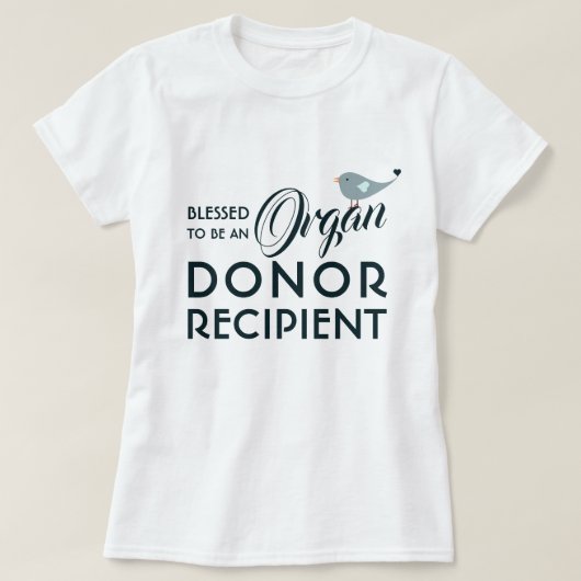 Gezegend als orgaandonor t-shirt (Design voorkant)