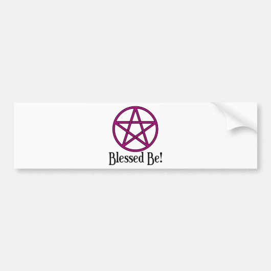 Gezegend BE Pentagram Bumpersticker (Voorkant)