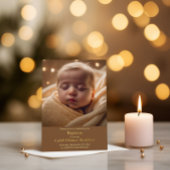 Gezegend begin - een doopviering folie uitnodiging