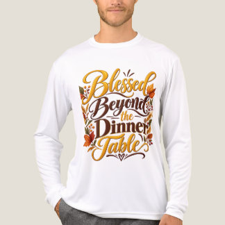 Gezegend boven de diner tafel Tri-Blend shirt