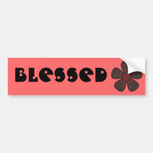 Gezegend Bumpersticker (Voorkant)