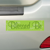 Gezegend Bumpersticker (Op auto)