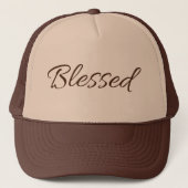 "Gezegend" Christelijk geloof gebaseerd Trucker Pet (Voorkant)