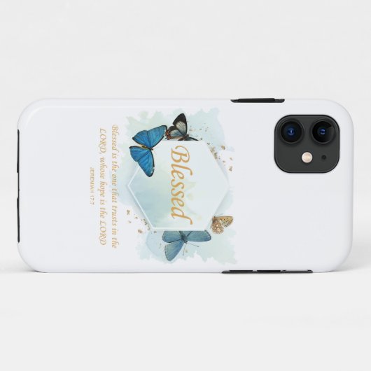 Gezegend - Christelijke geloofsovertuiging voor vr Case-Mate iPhone Case (Achterkant (horizontaal))