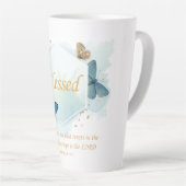 Gezegend - Christelijke geloofsovertuiging voor vr Latte Mok (Rechterhoek)