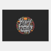 Gezegend Dankbaar Familie Thanksgiving Diner Inpakpapier Vel (Voorkant)