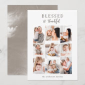 Gezegend & dankbaar multi foto vakantie kaart (Voorkant / Achterkant)