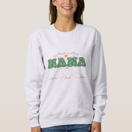 Gezegend dat ik NANA Sweatshirt noem (Voorkant)