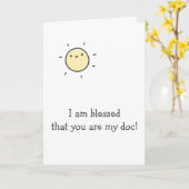 Gezegend dat je mijn dokter bent - Dokter Dank U Kaart (Gele Bloem)