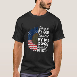 Gezegend door God bevoed door mijn honden bescherm T-shirt