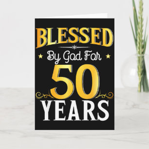Gezegend door God gedurende 50 jaar 50ste verjaard Kaart