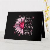 Gezegend door God - Geliefd bij Jezus Roze Zonnebl Kaart (Gele Bloem)