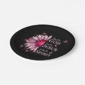 Gezegend door God - Geliefd bij Jezus Roze Zonnebl Papieren Bordje (Gekanteld)