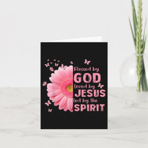 Gezegend door God geliefd door Jezus Bloem Christe Kaart