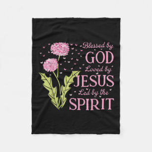 Gezegend door God geliefd door Jezus geleid door d Fleece Deken