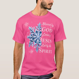 Gezegend door God - Geliefd door Jezus Kerstmis Sn T-shirt