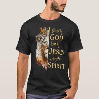 Gezegend door God - Geliefd door Jezus, Leeuw T-shirt