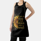 Gezegend door God - Geliefd door Jezus, Zonnebloem Schort (Insitu)