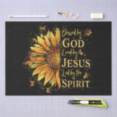 Gezegend door God - Geliefd door Jezus, Zonnebloem Tissuepapier (Craft)