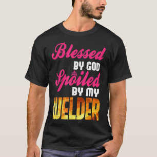 Gezegend door God Verwend door Lasser Grappig Lass T-shirt