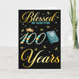 Gezegend door God voor 100 jaar oud 100ste verjaar Kaart