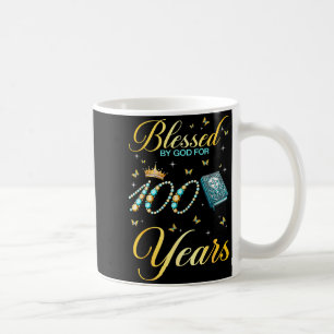 Gezegend door God voor 100 jaar oud 100ste verjaar Koffiemok