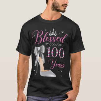 Gezegend door God voor 100 jaar oude 100e verjaard T-shirt