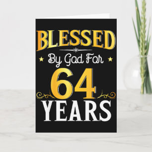 Gezegend door God voor 64 jaar 64ste verjaardag ma Kaart