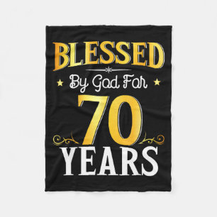 Gezegend door God voor 70 jaar 70ste verjaardag ma Fleece Deken