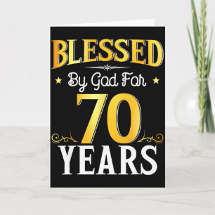 Gezegend door God voor 70 jaar 70ste verjaardag ma Kaart
