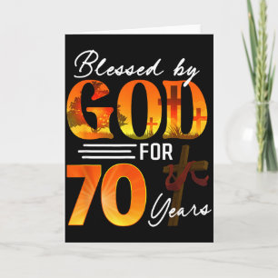 Gezegend door God voor 70 jaar oud cadeau 70ste ve Kaart
