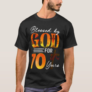 Gezegend door God voor 70 jaar oud cadeau 70ste ve T-shirt