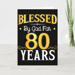 Gezegend door God voor 80 jaar 80ste verjaardag ma Kaart