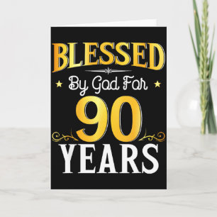 Gezegend door God voor 90 jaar 90ste verjaardag ma Kaart