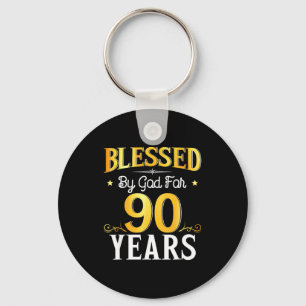 Gezegend door God voor 90 jaar 90ste verjaardag ma Sleutelhanger
