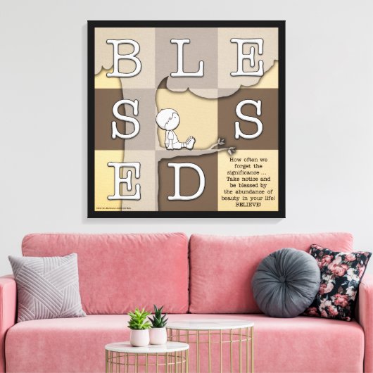 Gezegend door overvloed aan schoonheid canvas afdruk (Insitu (Woonkamer))