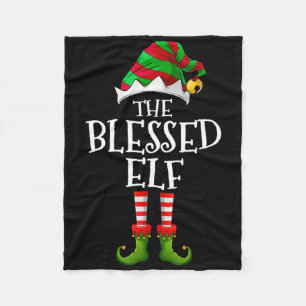 Gezegend Elf Leuk Bijpassend Pyjama Groep Kerstmis Fleece Deken